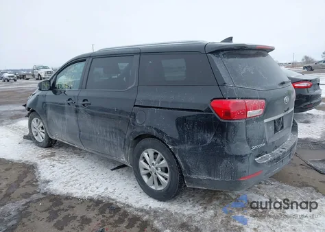 2016 Kia Sedona Lx из США, поврежденный, VIN KNDMB5C11G6093485